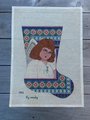 Needlepoint Christmas Stocking Canvas | Handpainted MINDY Design Holiday Stocking Canvas | Angel Stocking Religious Stocking