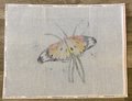 LARGE New Vintage Handpainted MONARCH BUTTERFULY Needlepoint Canvas Gorgeous Design Bees Butterflies Stitches Insects Embroidery Design