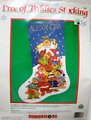 Christmas Stocking Vintage FINISHED Dimensions Needlepoint Tree of Teddies 9080 Handmade Holiday Stocking, Embroidered Stockings