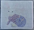 Handpainted Needlepoint Canvas, LARGE NEEDLEPOINT Canvas, Pin The Tail on The Bunny, New VINTAGE Cherubim