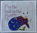 Handpainted Needlepoint Canvas, LARGE NEEDLEPOINT Canvas, Pin The Tail on The Bunny, New VINTAGE Cherubim