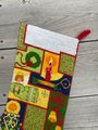 Handmade Christmas Stocking Vintage FINISHED 1980s Dimensions PATCHWORK STOCKING Christmas Holiday Stocking 9023