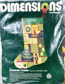 Handmade Christmas Stocking Vintage FINISHED 1980s Dimensions PATCHWORK STOCKING Christmas Holiday Stocking 9023