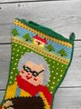Handmade Christmas Stocking Vintage Retro Handmade FINISHED 1970s "DAD" Needlepoint Christmas Stocking Holiday Decor