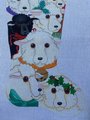 NEW Vintage Rare DEDE OGDEN Handpainted Needlepoint Christmas Stocking Canvas Baa Baa Black Sheep 853