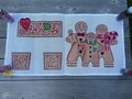 Handpainted Needlepoint Christmas Canvas | Vintage GINGERBREAD FAMILY |