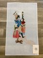Christmas Carol Needlepoint Stocking Canvas Vintage DEUX AMIS Bob Cratchit Family Tiny Tim Holiday Stocking Embroidery