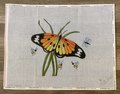 LARGE New Vintage Handpainted MONARCH BUTTERFULY Needlepoint Canvas Gorgeous Design Bees Butterflies Stitches Insects Embroidery Design