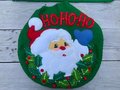 New Vintage Finished Bucilla Handmade HO HO HO Santa Toilet Tank Seat Christmas Bathroom Set 83268 Toilet Set Christmas Holiday Decor
