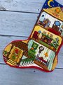 Finished Vintage 1980s Sunset CHRISTMAS DOLLHOUSE Handmade Needlepoint Holiday Decor