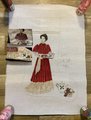 Needlepoint Christmas Stocking Canvas Joan Thomasson Victorian LADY FAITH Tea Time K603 Holiday Stocking