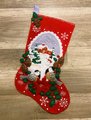Christmas Stockings, Handmade Custom Stocking Bucilla Chickadees Felt Holiday Stocking Birds Fireplace Decor Christmas Socks