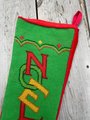Christmas Holiday Stocking Vintage BUCILLA Noel Christmas Heirloom 30701 Lined Needlepoint Candycane Mistletoe