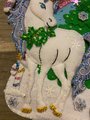 Bucilla Christmas Stockings Handmade LINED Santa's Unicorn Festive Holiday Fun Gift For Kids Unicorn and Rainbow Wall Art Decor