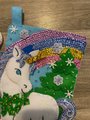 Bucilla Christmas Stockings Handmade LINED Santa's Unicorn Festive Holiday Fun Gift For Kids Unicorn and Rainbow Wall Art Decor