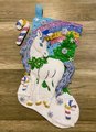 Bucilla Christmas Stockings Handmade LINED Santa's Unicorn Festive Holiday Fun Gift For Kids Unicorn and Rainbow Wall Art Decor