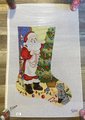 New Vintage ALEXA Santa Claus Cat Christmas Tree Decorating 7200 Stocking Handpainted Needlepoint Holiday Canvas Embroidery