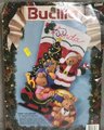 Vintage Christmas Stocking | HANDMADE BUCILLA | Teddy Collection Bears Holiday Stocking | Personalized Stocking | Custom Stocking