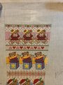 Handpainted Needlepoint Christmas Stocking Canvas Vintage ALEXA Teddy Bears Toys Embroidery Holiday Decor