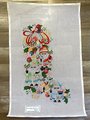 GORGEOUS Vintage STRICTLY CHRISTMAS Handpainted Needlepoint Stocking Canvas Tropical Squatty Santas Design #CS462