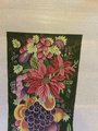 Needlepoint Christmas Stocking Canvas Vintage ALEXA Designs Flowers Fruit Canvas Embroidery Decor