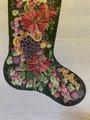 Needlepoint Christmas Stocking Canvas Vintage ALEXA Designs Flowers Fruit Canvas Embroidery Decor