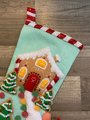 NEW Christmas Stocking - Handmade GUMDROP LANE Gingerbread House Felt Stocking MS10-036 Personalized Christmas Kit Holiday Decor