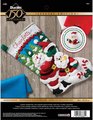 Christmas Stocking Handmade Bucilla Finished SANTA'S SNOWMAN Felt Stocking Custom Stockings | Embroidered Stockings