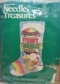 Christmas Stocking Finished Vintage 1980s NEEDLE TREASURES Needlepoint High Flying Santa LINED Vintage Holiday Decor