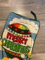Christmas Stocking Finished Vintage 1980s NEEDLE TREASURES Needlepoint High Flying Santa LINED Vintage Holiday Decor