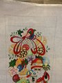 GORGEOUS Vintage STRICTLY CHRISTMAS Handpainted Needlepoint Stocking Canvas Tropical Squatty Santas Design #CS462