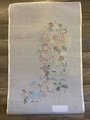 GORGEOUS Vintage STRICTLY CHRISTMAS Handpainted Needlepoint Stocking Canvas Tropical Squatty Santas Design #CS462