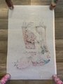 Handpainted Needlepoint Christmas Stocking Vintage ALEXA DESIGNS Santa with Stockings Canvas Embroidery Decor