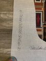 Vintage Handpainted PETER ASHE Needlepoint Victorian Christmas Stocking Canvas Holiday Decor 1980