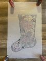 Needlepoint Christmas Stocking Canvas Vintage ALEXA Designs Flowers Fruit Canvas Embroidery Decor