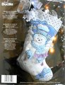 Christmas Stocking Handmade Bucilla Finished SNOWFLAKE SANTA Felt #86059 Holiday Stocking