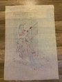 Needlepoint Christmas Stocking Canvas Handpainted 1970s Santa on Stairs Bannister Original