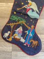Christmas Stocking Vintage BUCILLA Holy Night COUNTED Cross Stitch Nativity Stocking