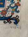 New Vintage CREATIVE NEEDLE Majolica Farmer Handpainted Needlepoint Canvas #448-IT Living Dining Room Den Home Decor