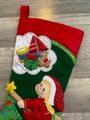 Handmade Felt Christmas Stocking, Vintage Finished BUCILLA Kit, Christmas Dreams 82823, Personalized Stockings, Custom Stockings