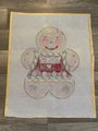 New Vintage A Collection of Designs GINGERBREAD Red Vest Handpainted Needlepoint Canvas Panel