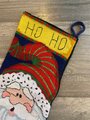 Christmas Stocking Vintage DIMENSIONS Santa Sparkle Needlepoint Holiday Stocking #9113 Holiday Decor