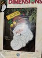 Christmas Stocking Vintage DIMENSIONS Santa Sparkle Needlepoint Holiday Stocking #9113 Holiday Decor