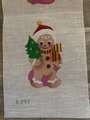 Vintage Handpainted Gingerbread Stand-up Two Sided Front Back Needlepoint Canvas Hand Painted Design Embroidery