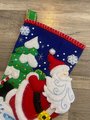 Christmas Stocking FINISHED Bucilla Santa Skating Handmade Felt #89479E Holiday Decor Holiday Stockings Personalized Stockings