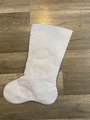 Personalized Christmas Stocking Finished Bucilla Kit Handmade Vintage 1980's Santa & Poinsettia Christmas Stocking