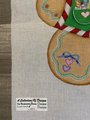 New Vintage A Collection of Designs GINGERBREAD Green Vest Handpainted Needlepoint Canvas #403 Janet Burnett Design Panel