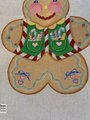 New Vintage A Collection of Designs GINGERBREAD Green Vest Handpainted Needlepoint Canvas #403 Janet Burnett Design Panel