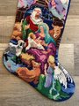 Christmas Stocking Vintage FINISHED Bucilla Holiday Needlepoint NATIVITY Linda Gillum Kit #60712 Holiday Decor Cross Stitch