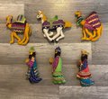 RARE Find LEE WARDS Felt Ornaments | 3 Three Wise Men | Vintage 1970's Finished Set | W/ Artisan's Personal Note!